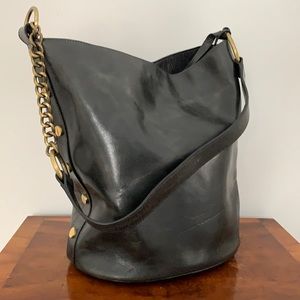 Tabitha Webb Black Leather Bucket Bag